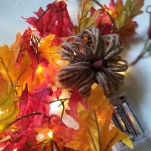 Lights Autumn Garland With Mantel Pumpkin