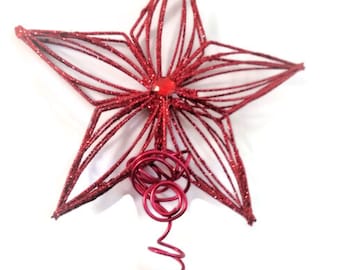 Red Star Christmas Tree Topper