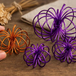 Citrouilles de table en fil de fer, grandes ou petites pièces maîtresses pour l'automne, maisons et accessoires de mariage, décoration de fête