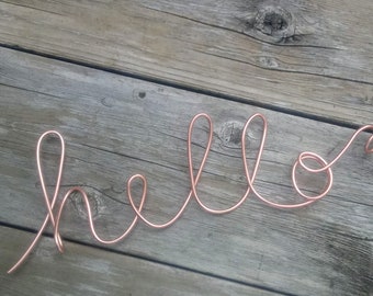 Hello Wire Sign for Home Or Office Decor