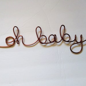 Oh Baby Word Sign para pared de guardería niño o niña