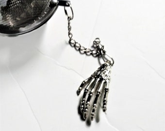 Skeleton Hand Charm Tea Ball Infuser