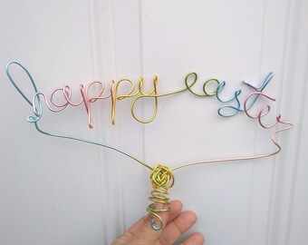 Adorno para árbol de Pascua con letras minúsculas