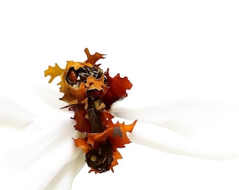 Thanksgiving Home Decor Napkin Rings, 5pcs