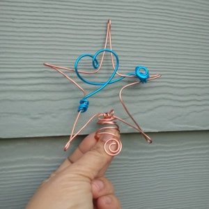 Mini Tree Star With Heart in Two Colors