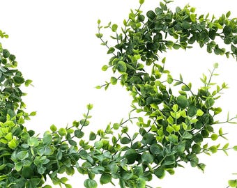 Faux Boxwood Garland: 6ft Wild Greenery for Wedding Arch Decor
