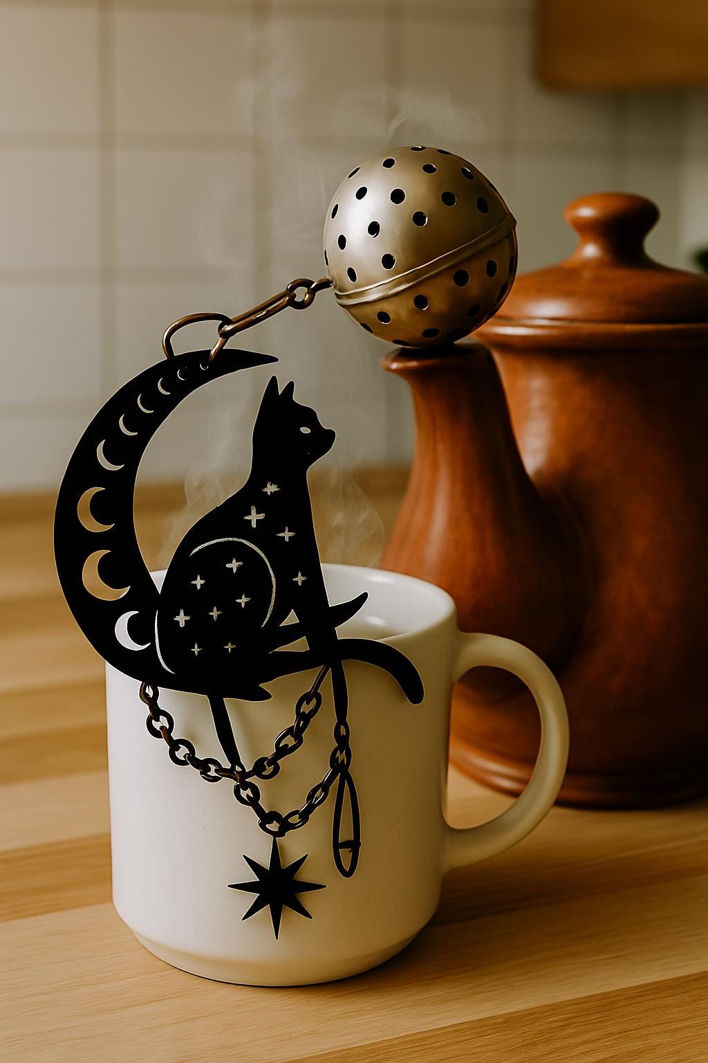 Théière créative en porcelaine avec infuseur en ac... – Grandado