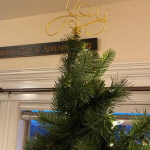 Joy Christmas Tree Topper - Etsy