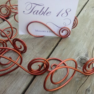 Lot de 10 porte-cartes en fil de fer pour numéros de table de mariage d'automne