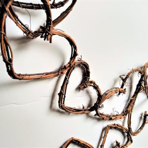 Rustic Vine Hearts  Garland By The Foot - 12 Inches Mini