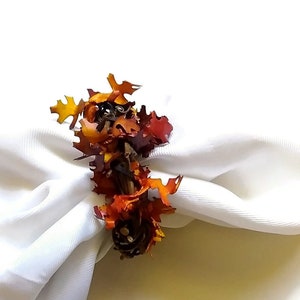 Thanksgiving Home Decor Napkin Rings, 5pcs