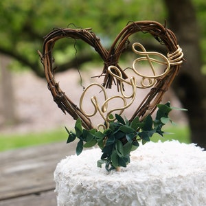 Enchanted Forest Theme Wedding Decor Cake Topper In Your Own Initials