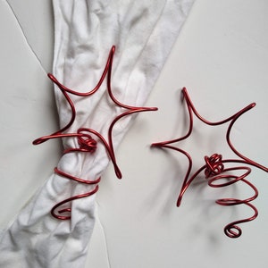 Star Napkin Rings In Red and Other Choices For Graduation, Christmas, 4th of July 6pcs image 2