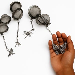 Set di 4 infusori per il tè a forma di farfalla e libellula: un regalo originale per gli amanti del tè