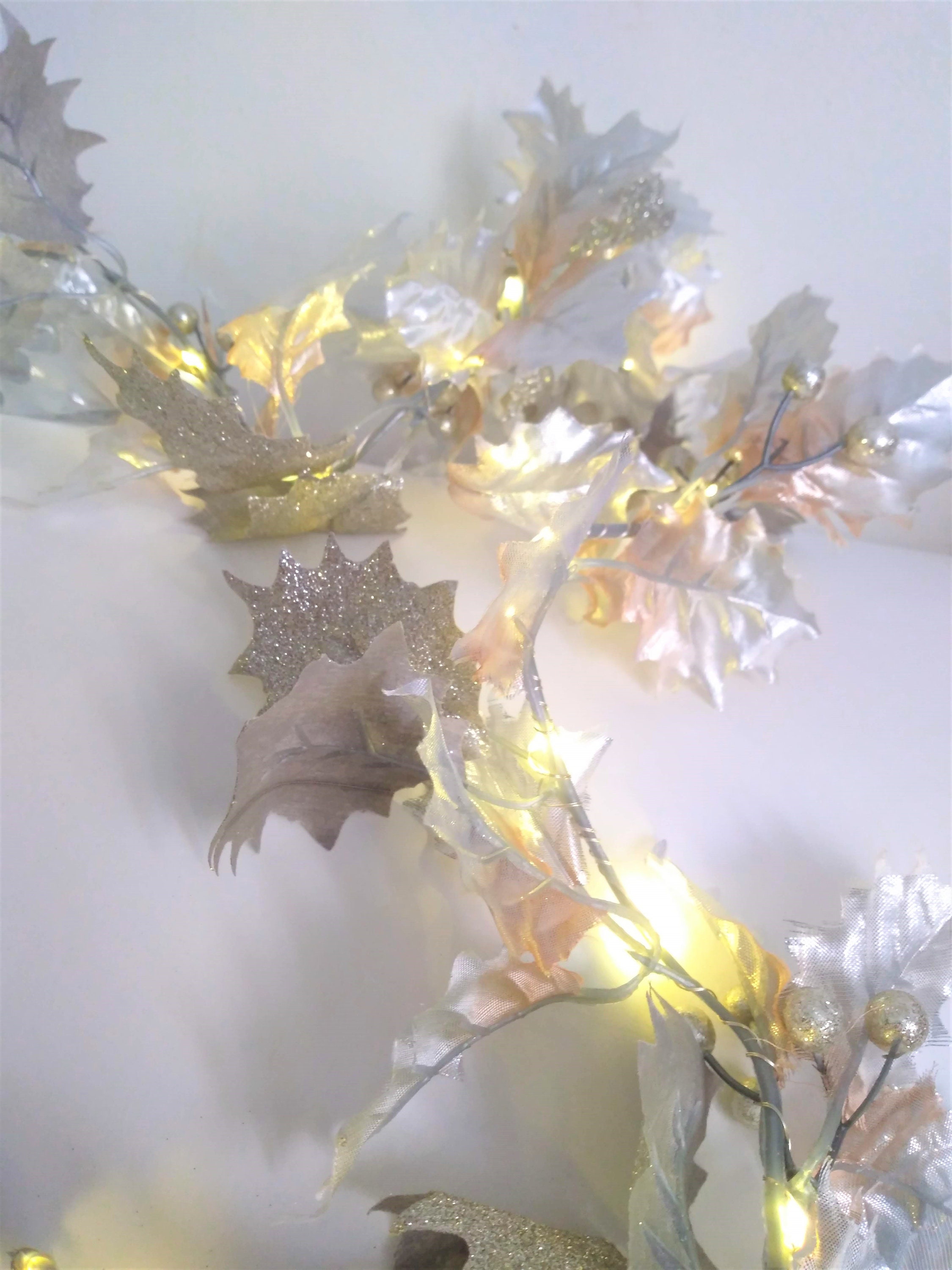 Silver Foliage Garland, Rustic Christmas Garlands, Festive Decorations,  Christmas Wreath, Mantelpiece and Fireplace Decorations 