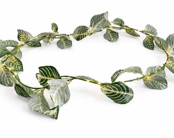 Beleuchtete Greenery Leaf Girlande mit LED-Leuchten 5 Fuß, batteriebetrieben