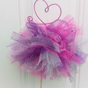 Stick Pom Poms with Heart Top Great For Valentine&#39;s Day Decor