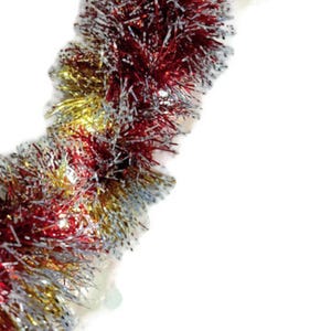Tinsel Holiday Garland with LED Lights - Choose Colors - 10 Feet Long