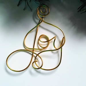 Joy Ornament in Gold or Other Color Pick