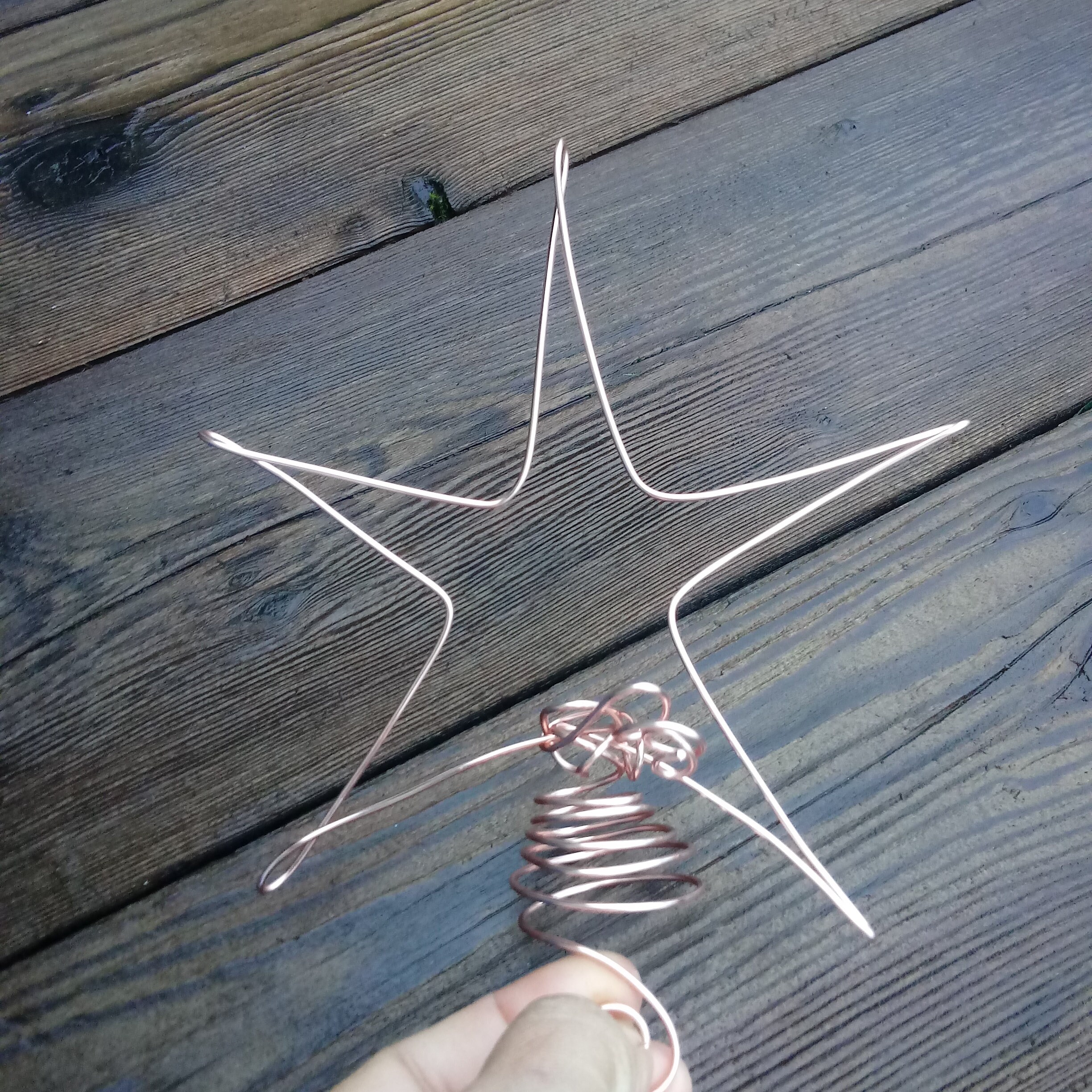 Rose Gold Mini Tree Star Etsy