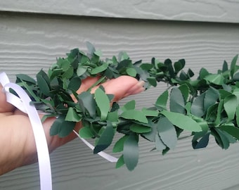 Bridal Green Hair Crown or  Nature Tiara