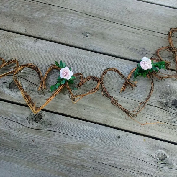 Rustic Vine Garland With Green Leaves for Wedding Party, Home Hearth Decor