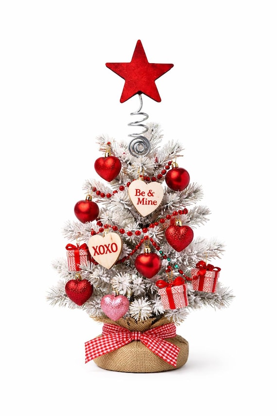Mini-rote Holz-Weihnachtsbaum-Sternspitze (6,5 cm)