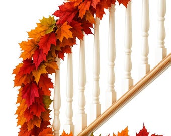 Thick Full Multi Layered Autumn Garland With Optional Lights - Pick Your Length