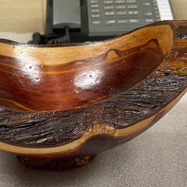 9"x4" Red Cedar Natural Edge Bowl #1576