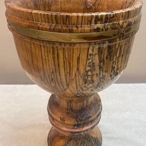 12” x 18.5&quot; Spalted Hackberry Pedestal Bowl #1686