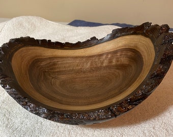 9&quot; by 4&quot; Natural Edge Walnut Bowl #1018