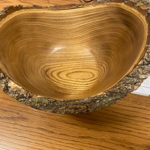 12&quot; by 6&quot; Natural Edge Catalpa Bowl #1035