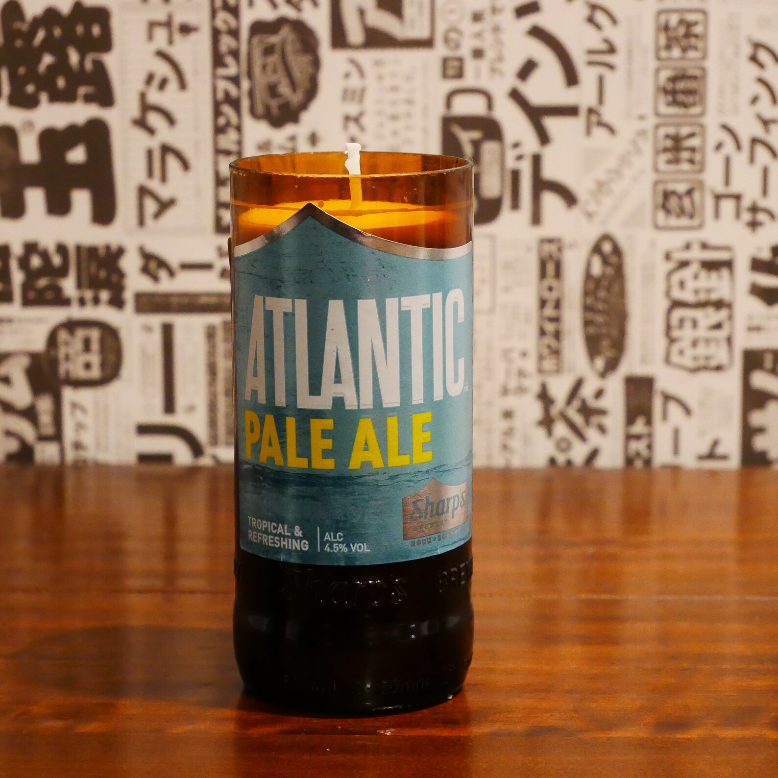 Beer Bottle Candle Atlantic Pale Ale With Library Scented Soy Etsy UK