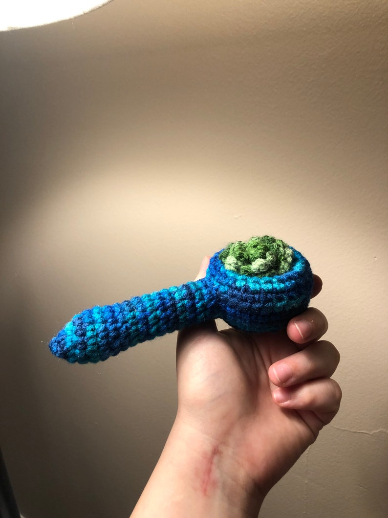 Crochet Catnip Stuffed Toy Weed Pipe 