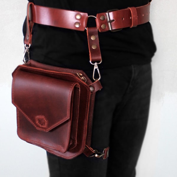 Steampunk Bag,Octagon Leg Bag Security Treasure Anti-Theft Bag Multi Eyes Waist,Festival bag,Shoulder Motorcycle Courier Bag,Bodybag,Travel