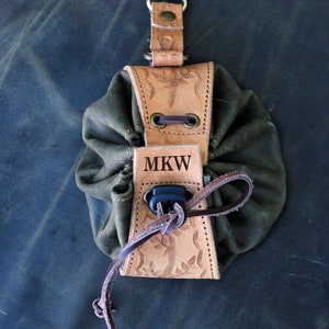Fully Real Leather Bushcraft Tinder Pouch,Camping Spice Bag, Fire Starter,Organizer Pouch,Handmade Leather Organiser,Waist Bag,Forager Pouch