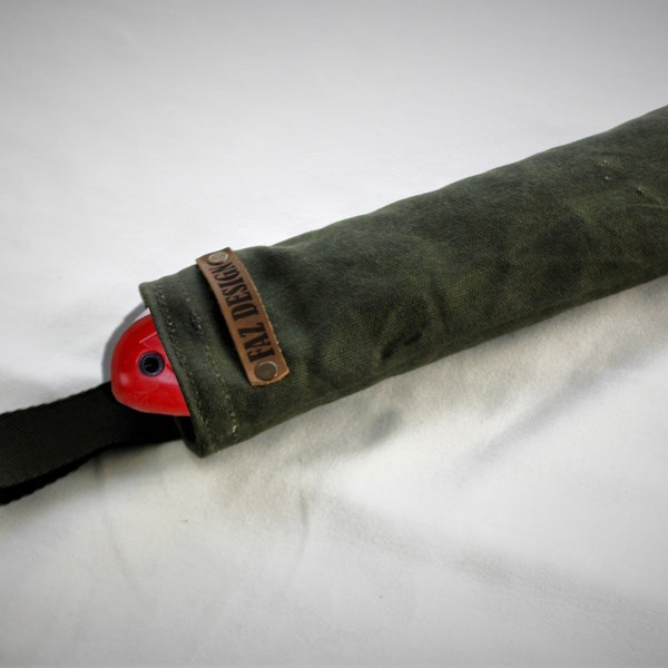 Folding Saw sheath, Waxed Canvas or leather  Large Silky Bigboy ,Silky Saw Sheath, Folding saw Sheath, Bushcraft saw sheath