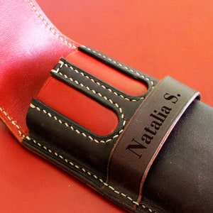2 pens,Veg-Leather Fountain Pen Case, Luxury Pen Case,Leather, Leather case, Fountain Pen Holder,Pencil Case,personalized gift