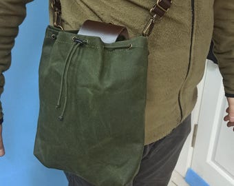 Pouch with extra straps, 20 Pattern Leather&Waterproof Canvas Foraging Bag/Gathering/Hiking/Camping/Walking/mushroomCollapsable