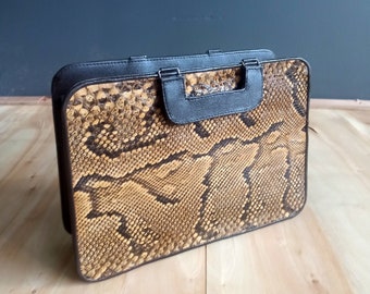Genuine python snake leather bag, Leather Handbag, Python leather Bag, Lady's bag, shoulder bag, handmade snake skin bag, luxury bag