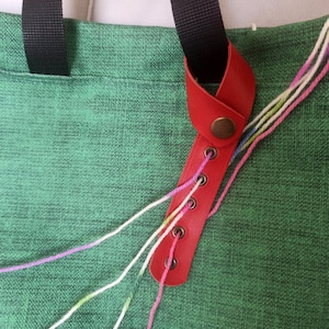 Organizzatore di filati per maglieria in pelle da 10 colori diversi, contenitore per filati per maglieria per progetti di maglieria, regalo per la mamma, regalo per magliaia