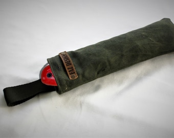 Folding Saw sheath, Waxed Canvas or leather  Large Silky Bigboy ,Silky Saw Sheath, Folding saw Sheath, Bushcraft saw sheath