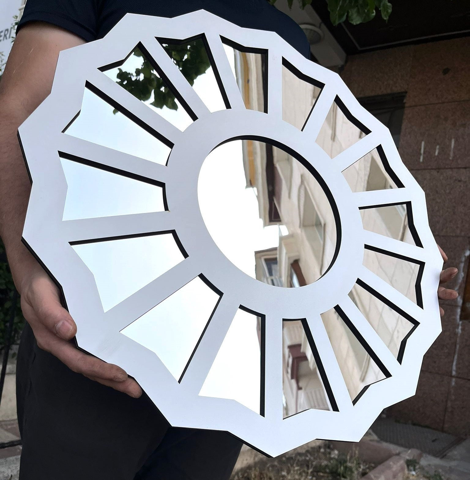 大きな神聖な女性用ミラー：手作りの木製とアクリルの3D壁装飾 - Etsy 日本