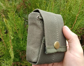 Fully Canvas Waterproof Bushcraft Foraging Bag- Belt Bag,Dump Pouch, Mushroom, Foraging, Gathering Bag or Pouch, Folding harvest bag,hiking