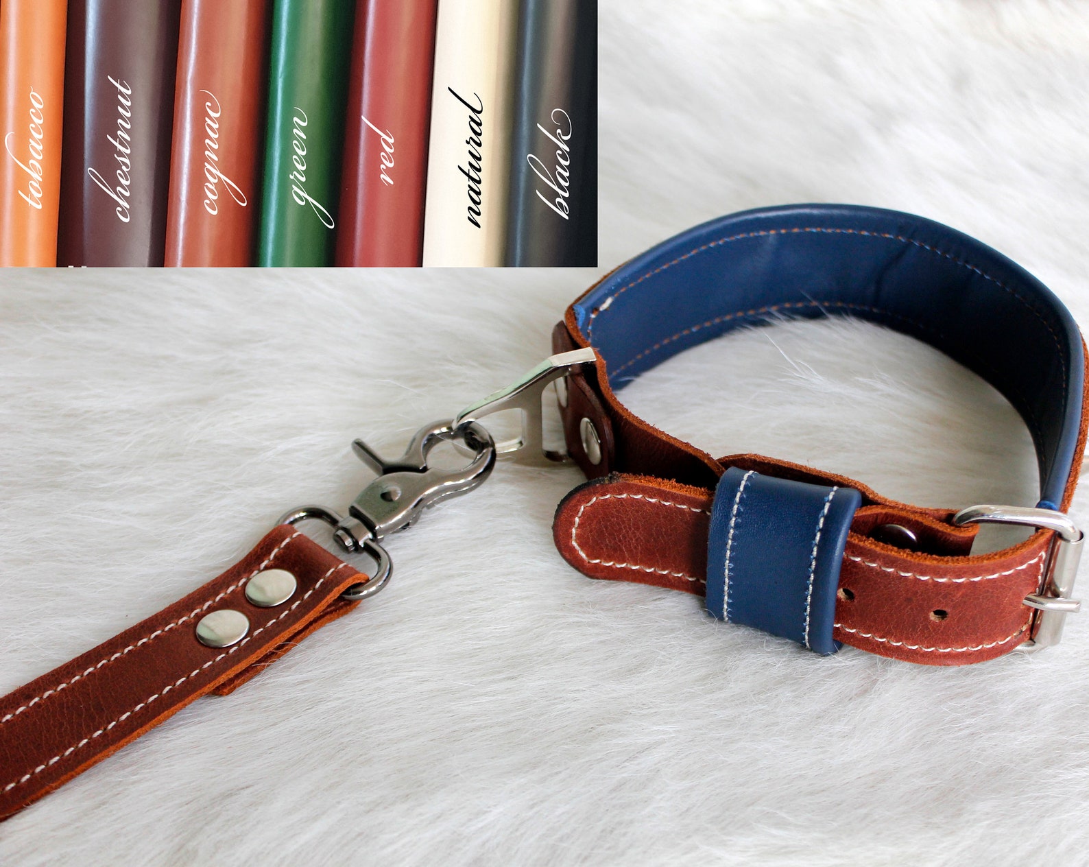 Custom Leather Dog Collar With Name- Leather Dog Collar, Personalized ...
