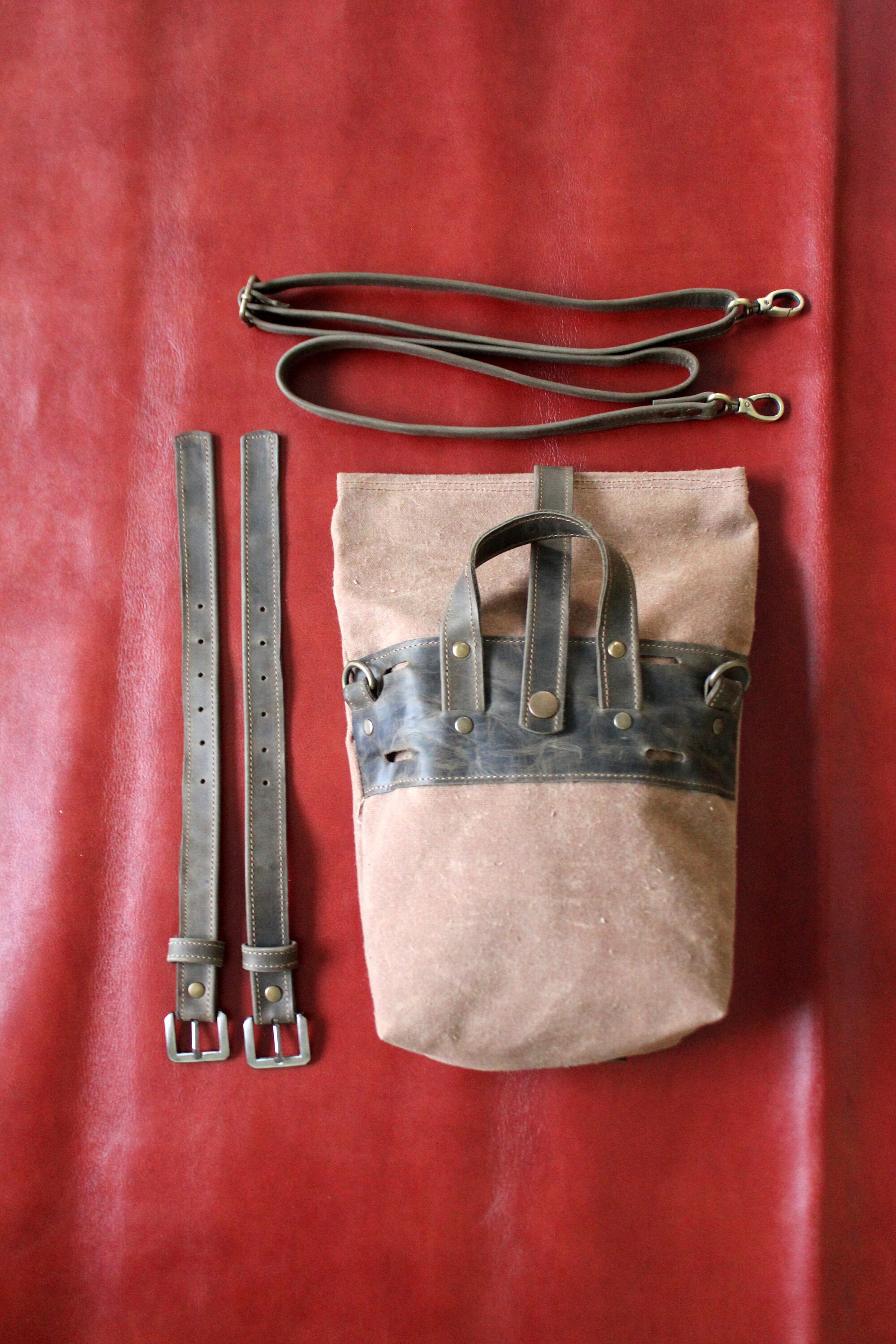 Waterproof Waxed Canvas Saddlebag Messenger Bag for Cyclists Etsy