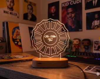 Divine Feminine Mirror acrylic led  night lamp for desk- mac miller fans night lamp room decor