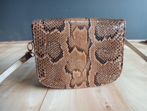 Genuine Python Leather Shoulder Bag, Handmade Snake Skin - Etsy