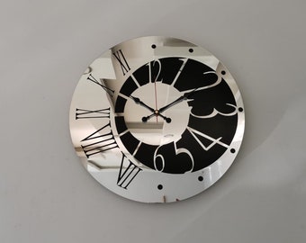 Relojes de pared únicos con números latinos y romanos, regalo para el hogar, reloj de pared, reloj de madera, relojes de pared modernos, reloj de pared grande, reloj de pared colgante
