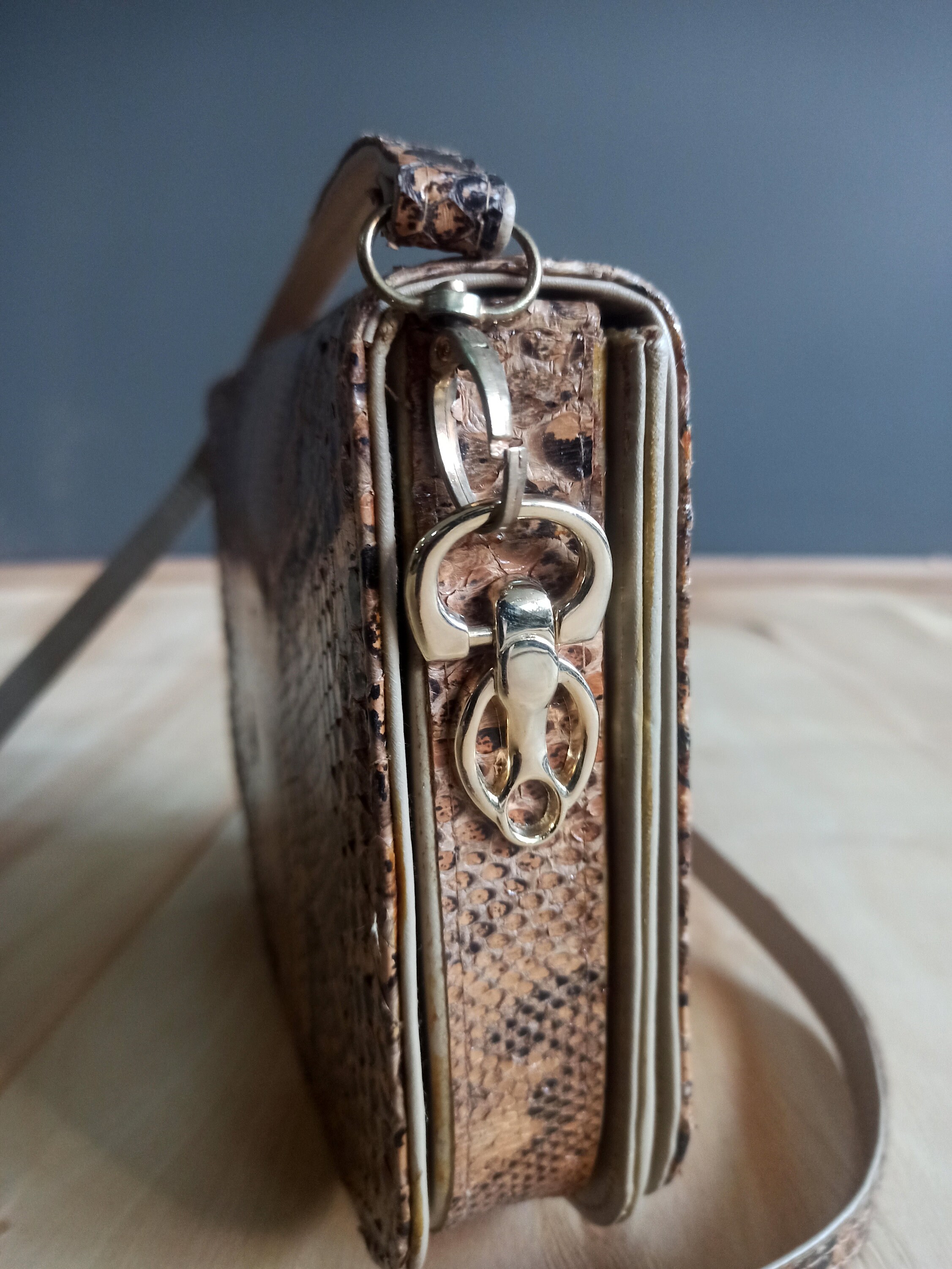 Genuine Python Snake Leather Bag, Leather Handbag, Python Leather